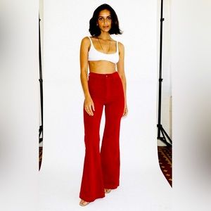 WOMENS ROLLA’S RED EASTCOAST FLARE CORDUROYS, SIZE 26